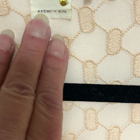 New Anthropologie Akemi+Kin Eyelet Blush Pink Swing Babydoll Style Dress Sz 4 - Picture 8 of 12